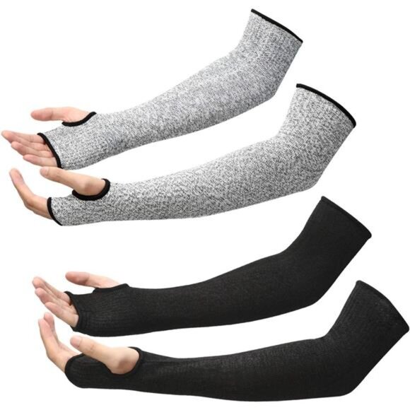 Arm Protection Sleeves Level 5 Cut 2 Pairs Heat Resistant Sleeves - Picture 1 of 7